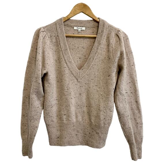 Madewell Donegal Westgate Maeve Pink V Neck Pullover Sweater - Picture 1 of 7